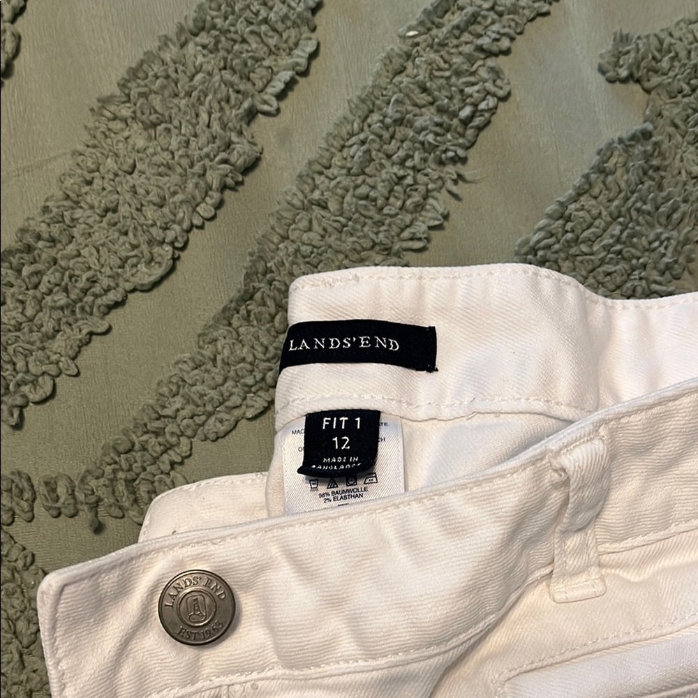 Lands' End White Cropped Pants - Picture 3 of 4